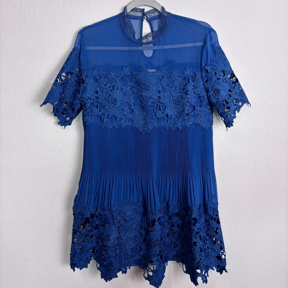 Free People Royal Blue Lace Mini Dress